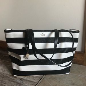Kate Spade black glitter tote
